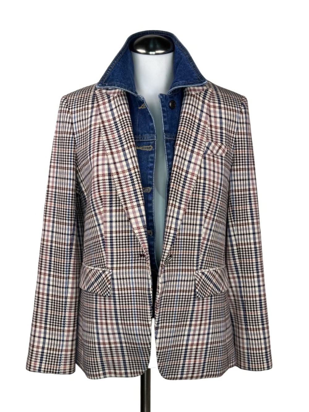 $695 VERONICA BEARD Dickey Houndstooth Blazer Jacket Sz 10